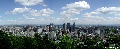 Montréal, Il centro ella città nel estate