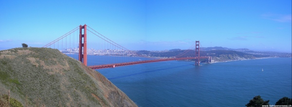 旧金山，金门大桥相片全景