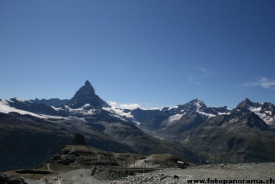 Matterhorn und Gabelhorn vom Gortnergrat aus gesehen